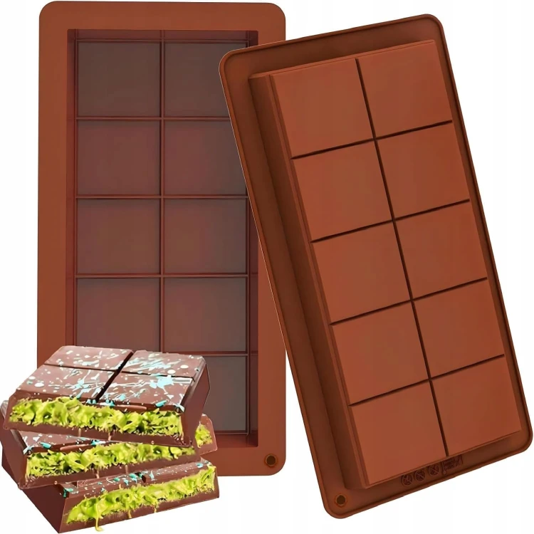 3 X Silikonowa forma do czekolady Dubajska czekolada 22x10 cm duża XXL