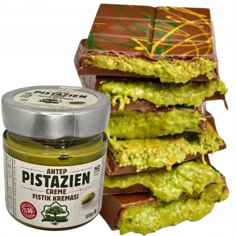 5 SZT. Prawdziwy Turecki Krem Pistacjowy DUBAJSKA CZEKOLADA aksamitny 200g