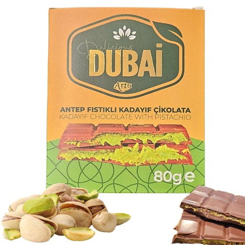 5 SZT. TURECKA DUBAJSKA CZEKOLADA MLECZNA Z CIASTEM KADAYIF PISTACJAMI TAHINI 80G