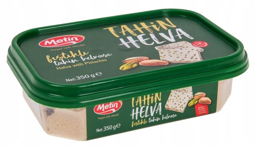 Oryginalna Turecka Chałwa z pistacjami i tahini Metin helva 350g