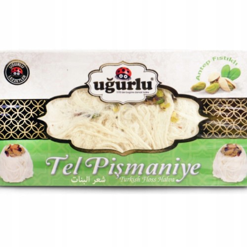 TURECKIE ANIELSKIE WŁOSY UGURLU DUBAJSKA CZEKOLADA ANGEL HAIR PISTACJA 240g