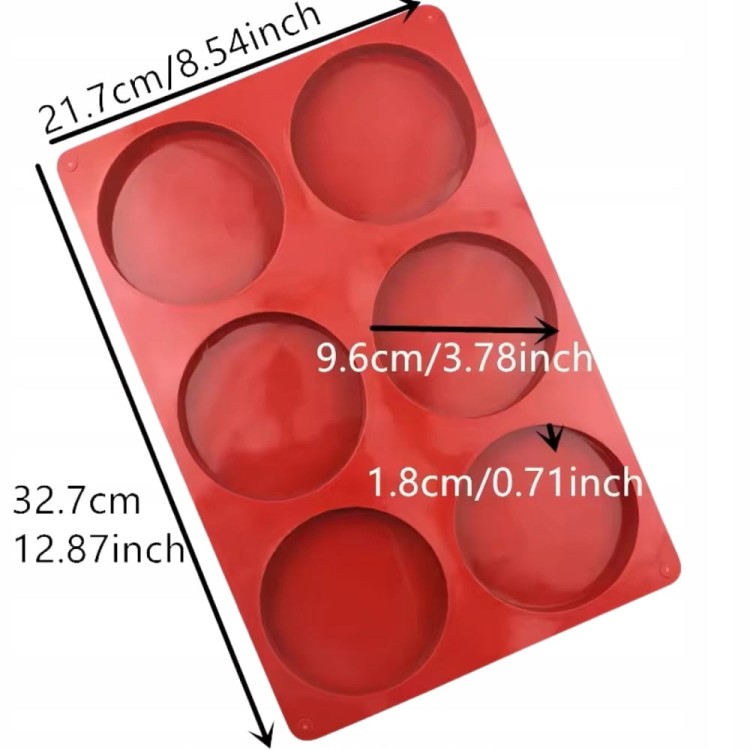 Silikonowa forma mono porcja czekoladki desery ciasteczka Cupcake 6 szt