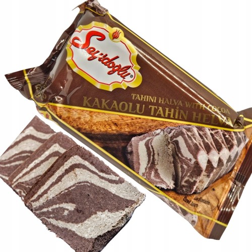 PRAWDZIWA TURECKA CHAŁWA SEZAMOWA O SMAKU KAKAOWYM "Seyidoglu" 175G