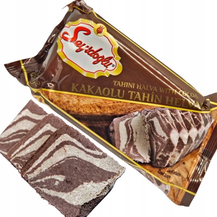 PRAWDZIWA TURECKA CHAŁWA SEZAMOWA O SMAKU KAKAOWYM "Seyidoglu" 175G