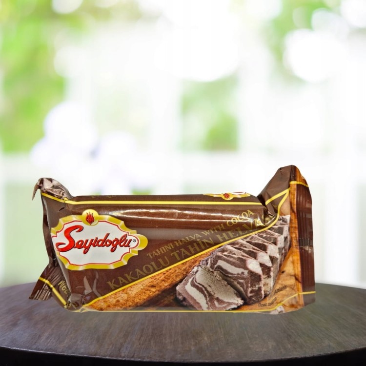 PRAWDZIWA TURECKA CHAŁWA SEZAMOWA O SMAKU KAKAOWYM "Seyidoglu" 175G