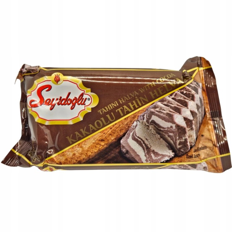 PRAWDZIWA TURECKA CHAŁWA SEZAMOWA O SMAKU KAKAOWYM "Seyidoglu" 175G