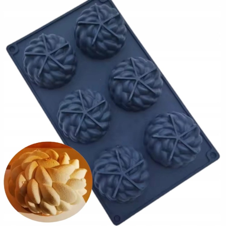 Silikonowa Forma słodkości monoporcje cupcake rękodzieło 6 porcji 29x17cm
