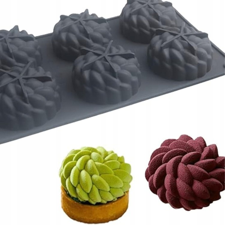 Silikonowa Forma słodkości monoporcje cupcake rękodzieło 6 porcji 29x17cm