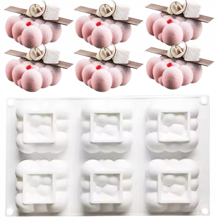 Silikonowa Forma 6 CHMUREK monoporcje DESERY CUPCAKE mydełka rękodzieło DIY