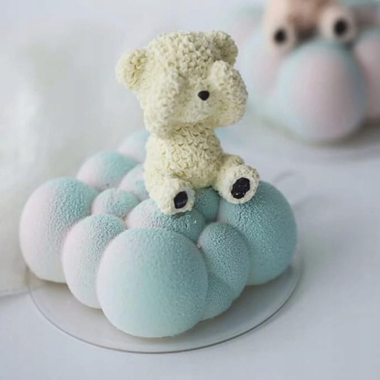Silikonowa Forma 6 CHMUREK monoporcje DESERY CUPCAKE mydełka rękodzieło DIY
