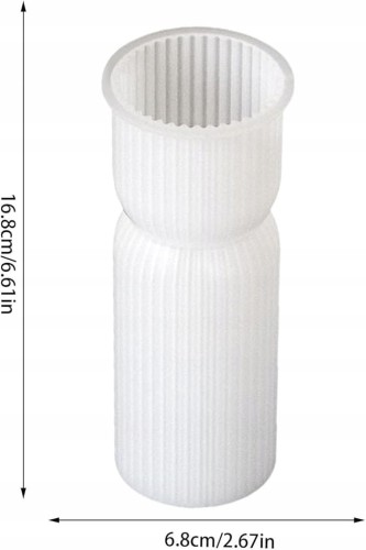 Silikonowa forma do tworzenia świec Stylowy walec cylindryczny 16.8x6.8cm
