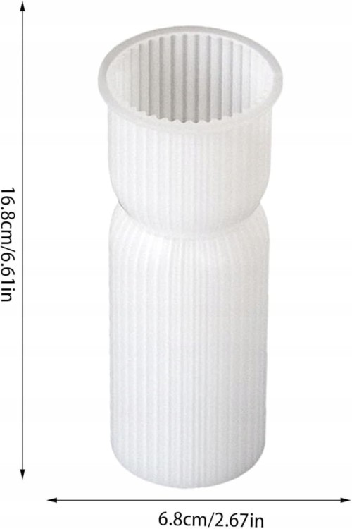Silikonowa forma do tworzenia świec Stylowy walec cylindryczny 16.8x6.8cm