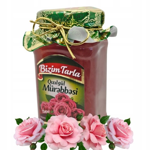 Pyszna Konfitura Różana Bizim Tarla 400g Naturalny Dżem z Płatków Róży 400g