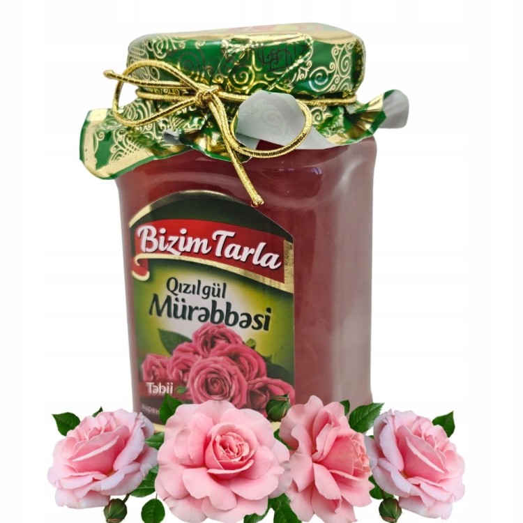 Pyszna Konfitura Różana Bizim Tarla 400g Naturalny Dżem z Płatków Róży 400g