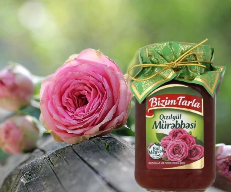 Pyszna Konfitura Różana Bizim Tarla 400g Naturalny Dżem z Płatków Róży 400g