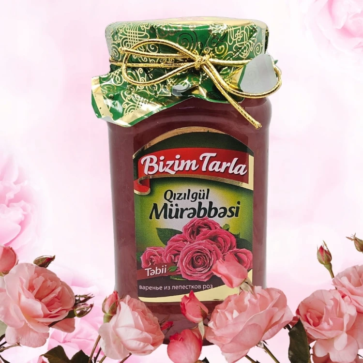 Pyszna Konfitura Różana Bizim Tarla 400g Naturalny Dżem z Płatków Róży 400g