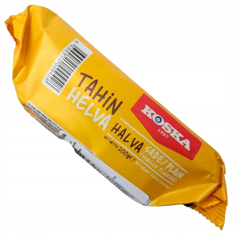 Oryginalna Turecka Chałwa SEZAMOWA Z tahini KOSKA VANILLA helva 200g
