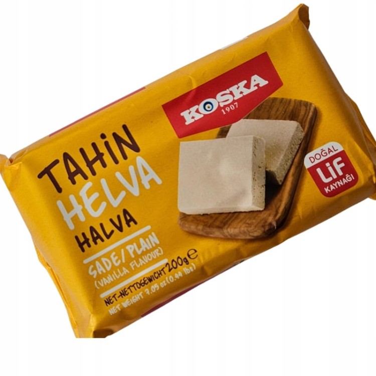 Oryginalna Turecka Chałwa SEZAMOWA Z tahini KOSKA VANILLA helva 200g