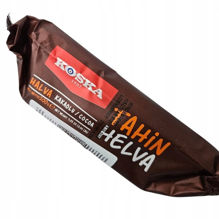 Oryginalna Turecka Chałwa SEZAMOWA Z tahini KOSKA KAKAO helva 200g