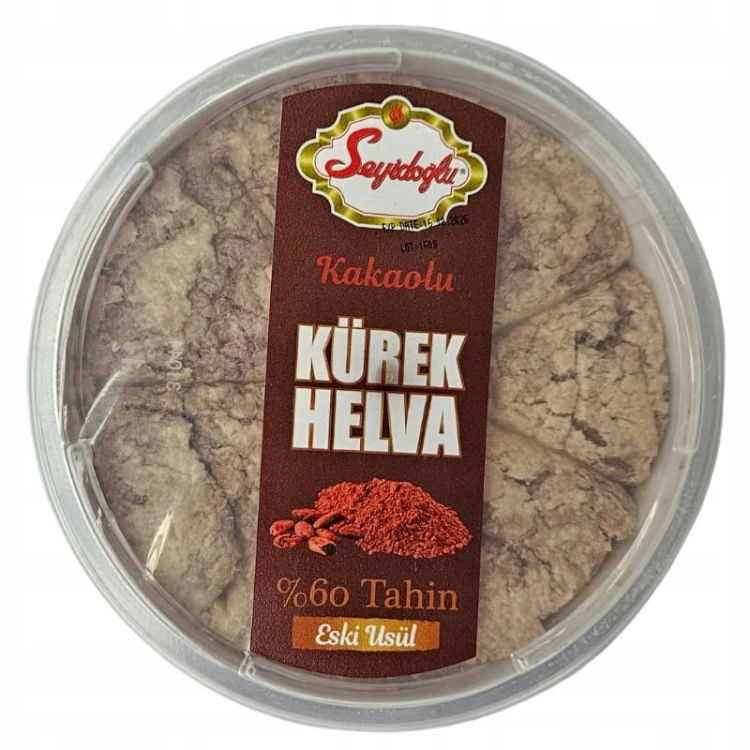 Oryginalna Turecka Chałwa Kakaowa 60% TAHINI SEZAM DESER SEYIDOGLU 400g