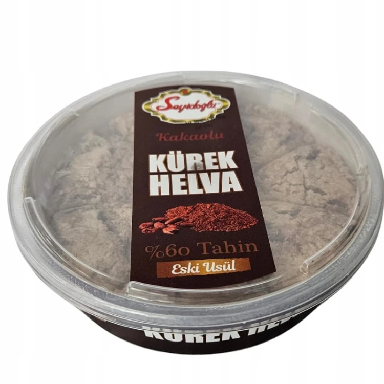 Oryginalna Turecka Chałwa Kakaowa 60% TAHINI SEZAM DESER SEYIDOGLU 400g