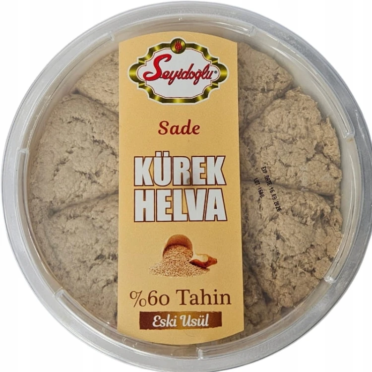 Oryginalna Turecka Chałwa VANILLIA 60% TAHINI SEZAM DESER SEYIDOGLU 400g