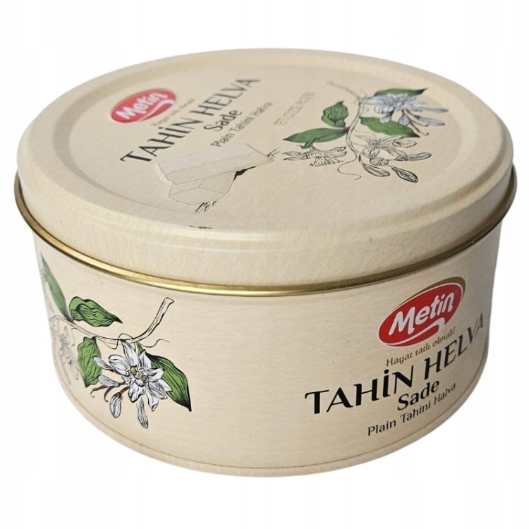 METIN Oryginalna Turecka Chałwa WANILIOWA | 57% TAHINI 800g PUSZKA