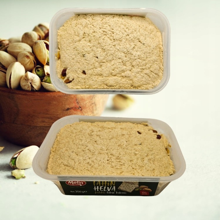 Oryginalna Turecka Chałwa z pistacjami tahini 57% Metin helva 200g PISTACJE