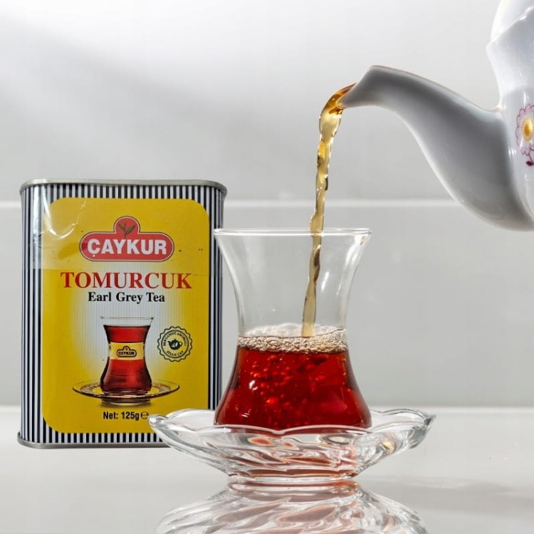 Oryginalna Herbata turecka Caykur Tomurcuk Earl Grey w puszce 125 g