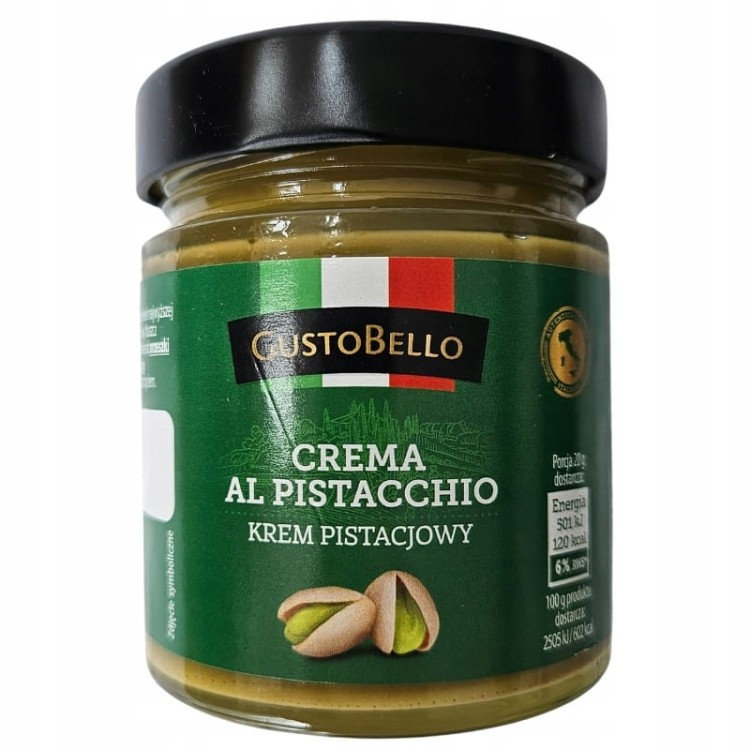 Pyszny Krem pistacjowy GustoBello 200g 45% pistacji Dubajska Czekolada