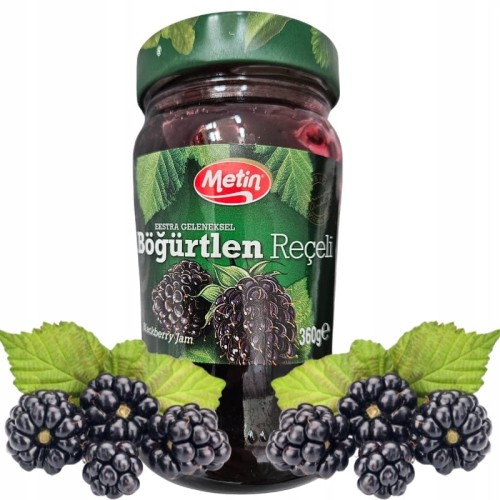 Pyszny Oryginalny Turecki Dżem Metin Naturalny Dżem z Czarnej Jeżyny 360g