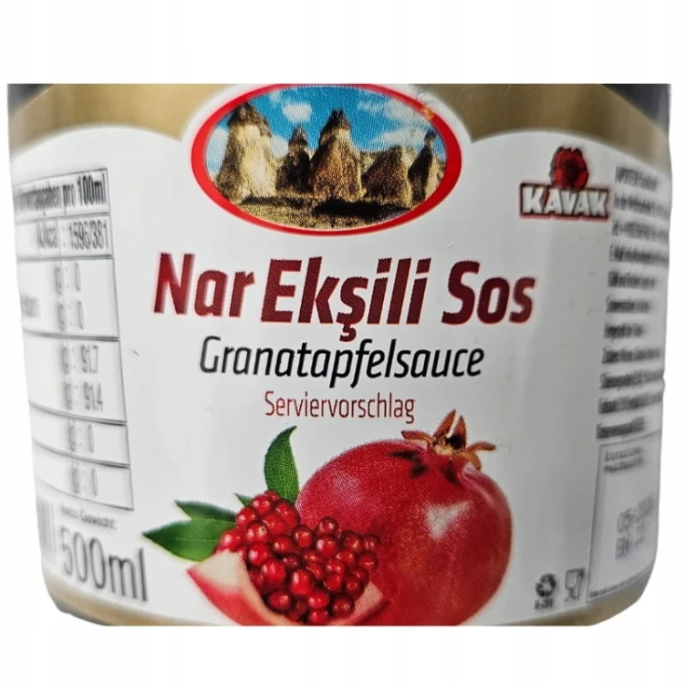 ORYGINALNY SOS Z GRANATU TURECKI KAVAK DO SAŁATEK MARYNAT DRESSINGÓW 700g