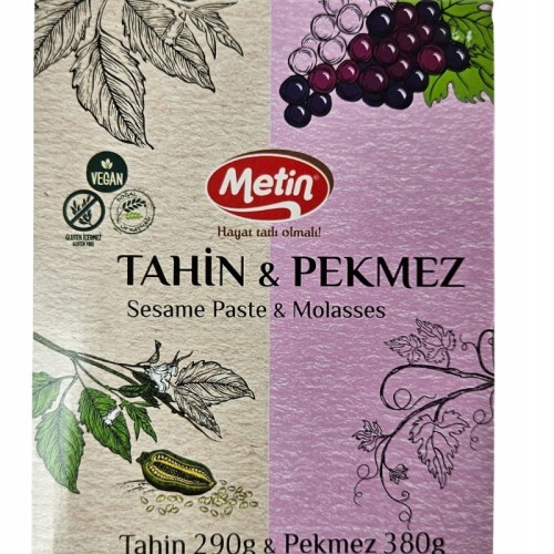 ORYGINALNY TURECKI ZESTAW Melasa z Winogron + Pasta Tahini Metin 670 ml