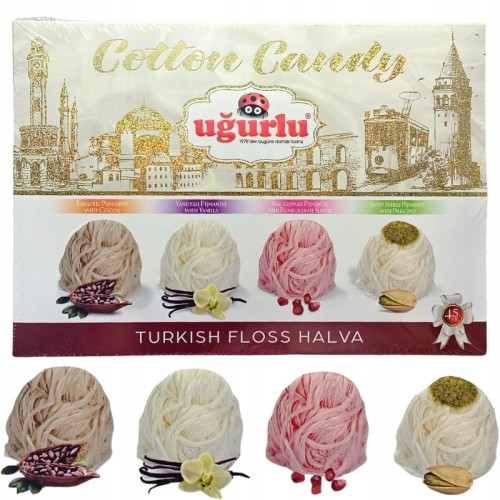 TURECKIE ANIELSKIE WŁOSY UGURLU DUBAJ CZEKOLADA angel hair MIX SMAKÓW 240g