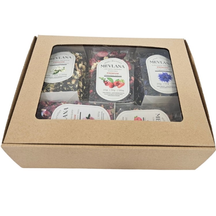 Zestaw Prezentowy 5 Oryginalnych Herbat Tureckich MEVLANA PREMIUM 5 x 50g