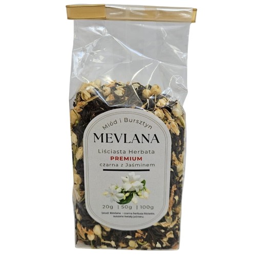Oryginalna Czarna Herbata Turecka MEVLANA PREMIUM 100g z JAŚMINEM