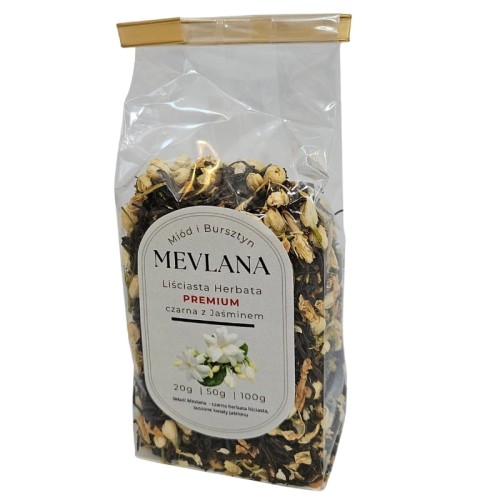 Oryginalna Czarna Herbata Turecka MEVLANA PREMIUM 100g z JAŚMINEM