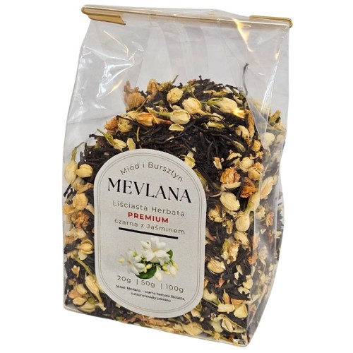 Oryginalna Czarna Herbata Turecka MEVLANA PREMIUM 50g z JAŚMINEM
