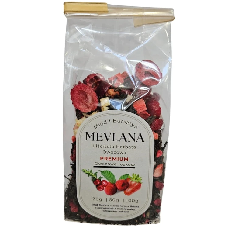 Oryginalna Czarna Herbata Turecka MEVLANA PREMIUM Owocowa Rozkosz 100g