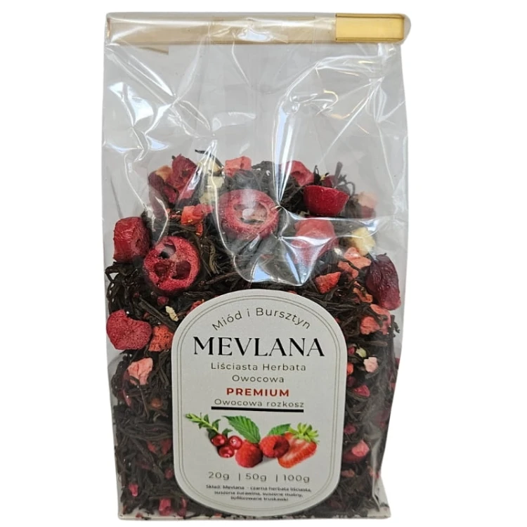 Oryginalna Czarna Herbata Turecka MEVLANA PREMIUM Owocowa Rozkosz 100g