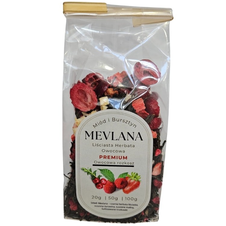 Oryginalna Czarna Herbata Turecka MEVLANA PREMIUM Owocowa Rozkosz 50g