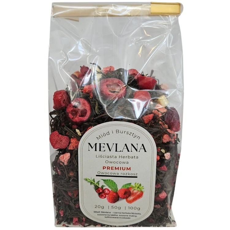 Oryginalna Czarna Herbata Turecka MEVLANA PREMIUM Owocowa Rozkosz 50g