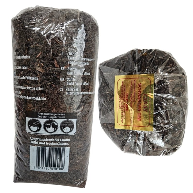 Oryginalna Herbata Czarna sypana Cejlońska liściasta TANAY CEYLON 500g