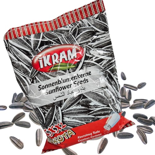 Oryginał Tureckie Ziarna Słonecznika Słonecznik Prażony Solony Premium 125g